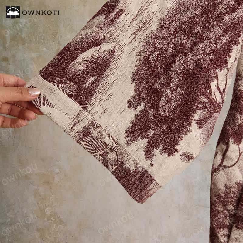 Ownkoti Toile Print Cotton Kimono Robe - image 14
