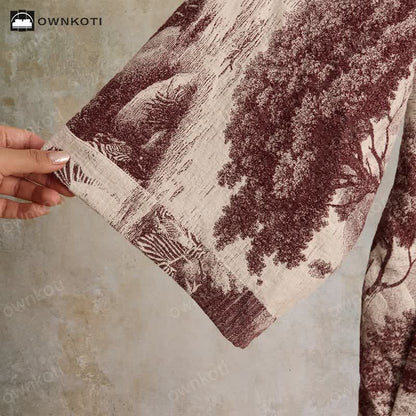 Ownkoti Toile Print Cotton Kimono Robe - image 14