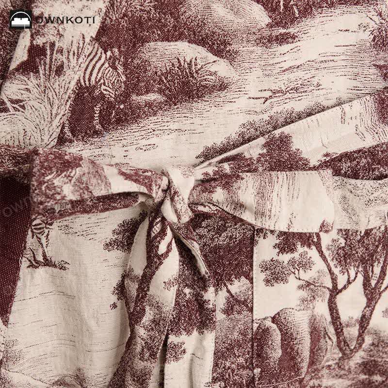 Ownkoti Toile Print Cotton Kimono Robe - image 16