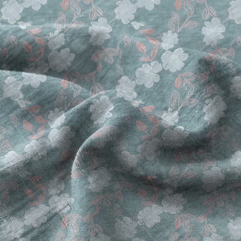 Ownkoti Elegant Floral Cotton Double Gauze Bedspread - image 2