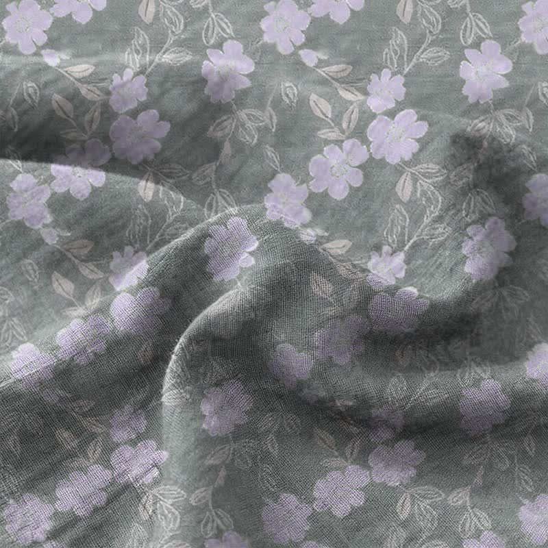 Ownkoti Elegant Floral Cotton Double Gauze Bedspread - image 5