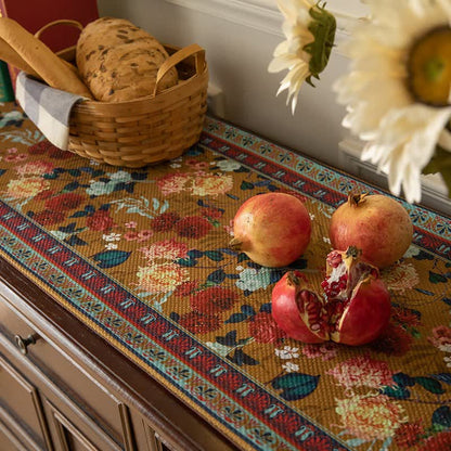Ownkoti Vintage Floral Tassel Table Runner - image 3