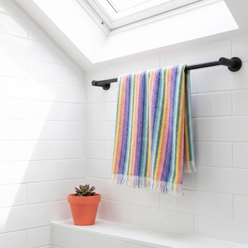 Ownkoti Rainbow Striped Breathable Cotton Towel - image 2