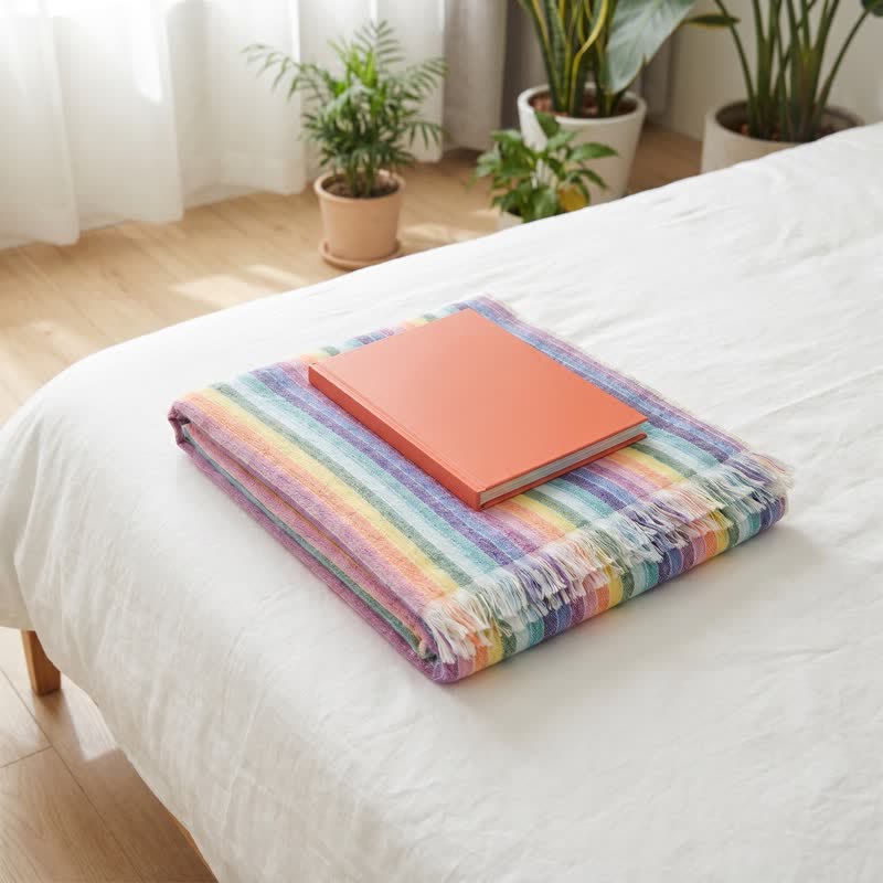 Ownkoti Rainbow Striped Breathable Cotton Towel - image 3
