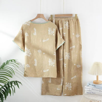 Ownkoti Floral Cotton Chinese Knot Loungewear Set - image 2