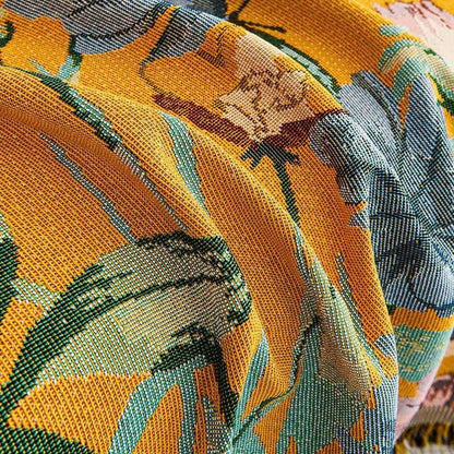 Ownkoti Vintage Floral Tassel Sofa Protector - image 2
