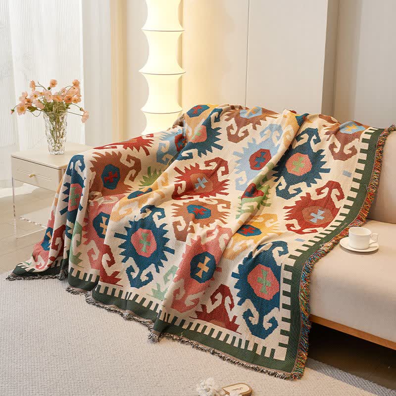 Ownkoti Boho Geometric Tassel Sofa Protector - image 4