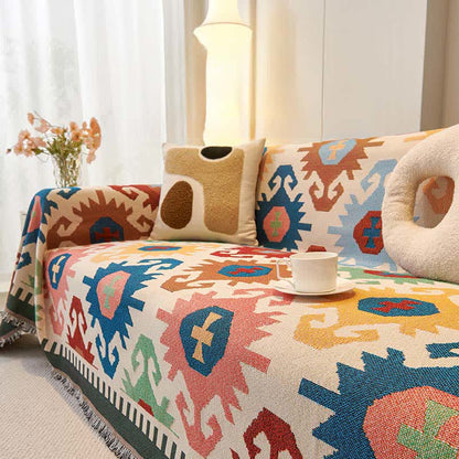 Ownkoti Boho Geometric Tassel Sofa Protector - image 0