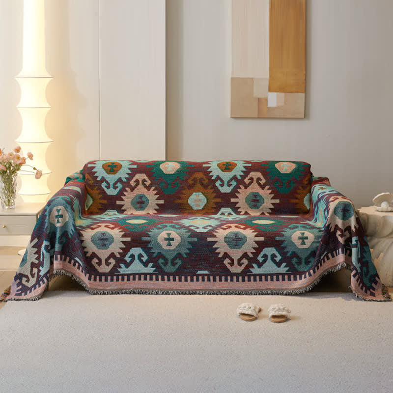 Ownkoti Boho Geometric Tassel Sofa Protector - image 2