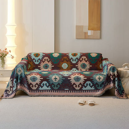 Ownkoti Boho Geometric Tassel Sofa Protector - image 2