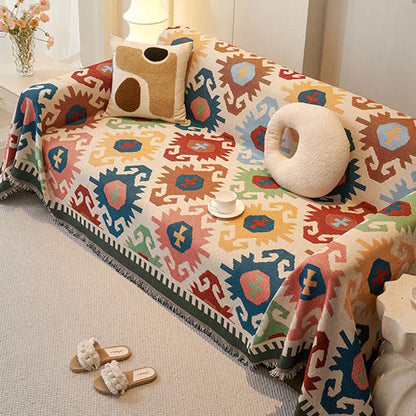 Ownkoti Boho Geometric Tassel Sofa Protector - image 5