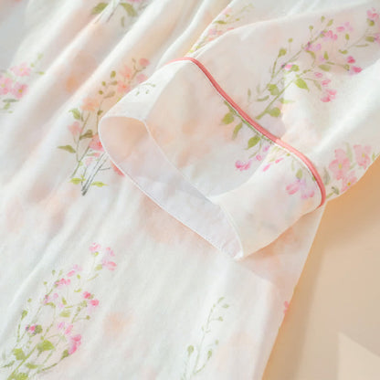 Ownkoti Floral Bamboo Cotton Tie Neck Pajamas - image 8