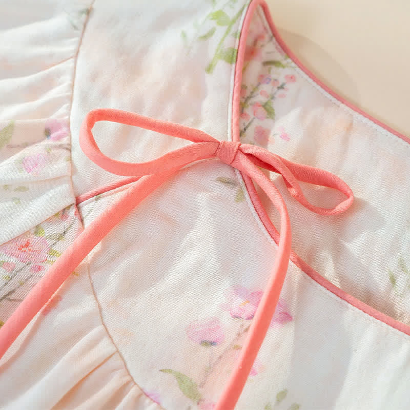 Ownkoti Floral Bamboo Cotton Tie Neck Pajamas - image 7