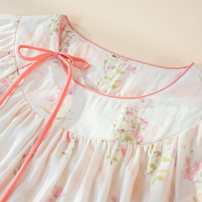 Ownkoti Floral Bamboo Cotton Tie Neck Pajamas - image 6