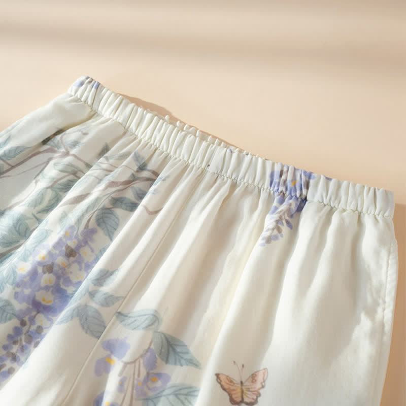 Ownkoti Floral Butterfly Bamboo Fiber Women's Pajamas - image 10