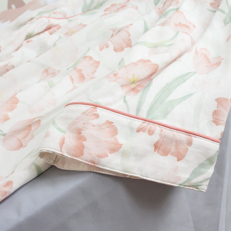 Ownkoti Tulip Print Bamboo Fiber Women's Pajamas - image 5