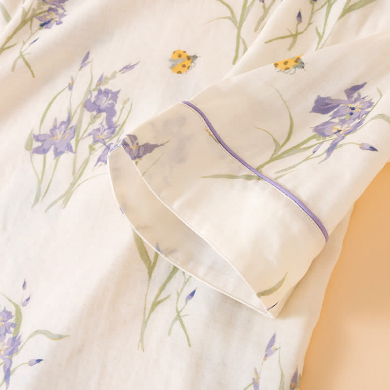 Ownkoti Iris Print Bamboo Fiber Women's Pajamas - image 8