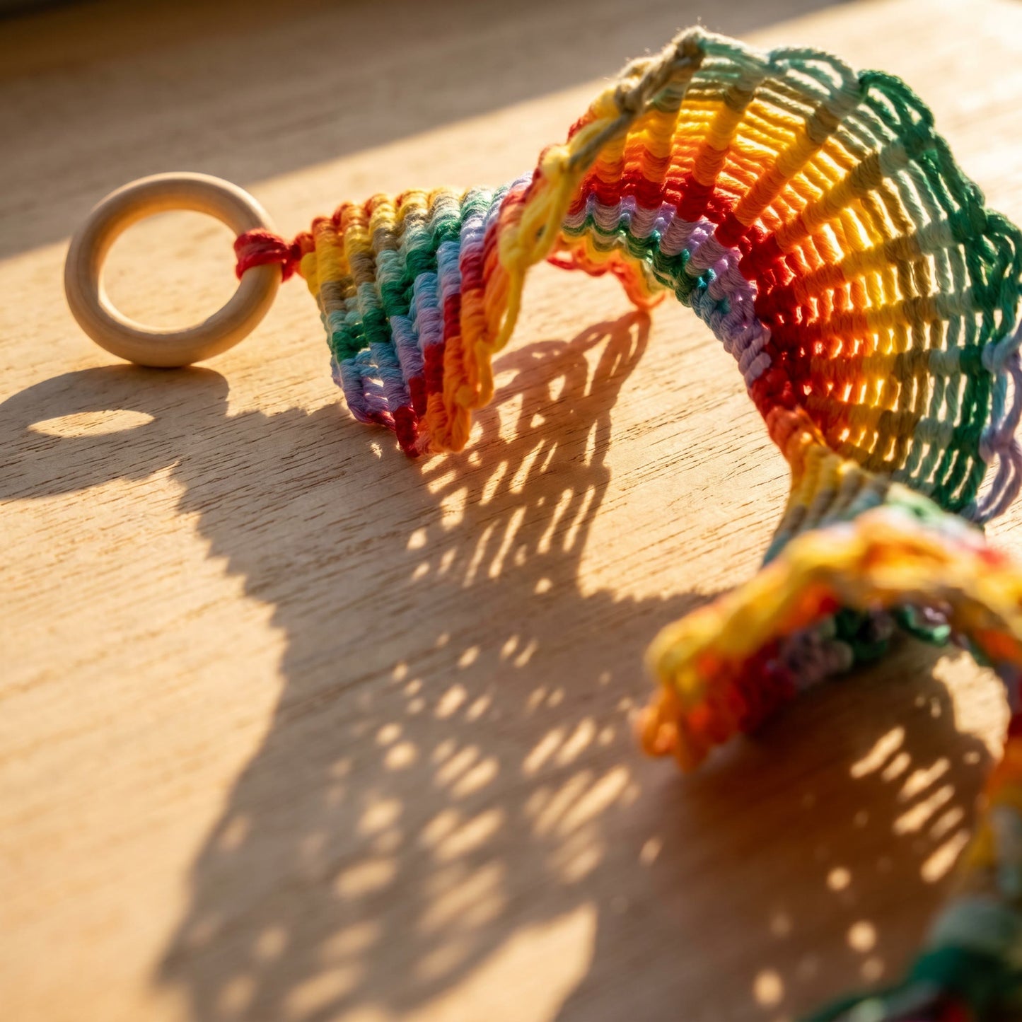 Ownkoti Boho Rainbow Macrame Hanging Bell Wall Decor - image 3