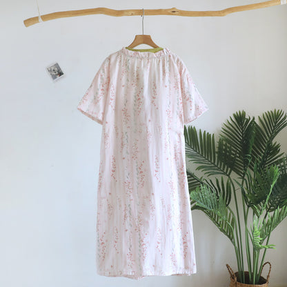 Ownkoti Floral Cotton Gauze Kimono Nightdress Loungewear - image 1