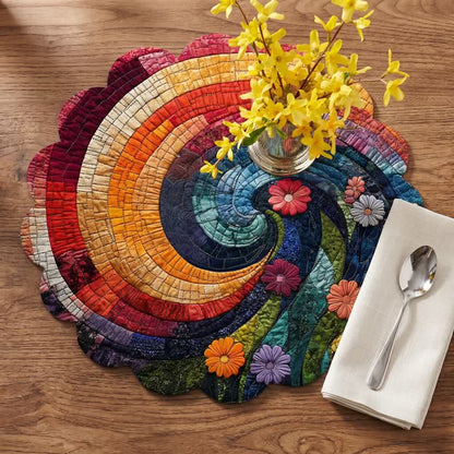 Ownkoti Rainbow Swirl Boho Polyester Placemat - image 1