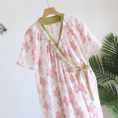 Ownkoti Sakura Floral Cotton Gauze Kimono Nightdress - image 5