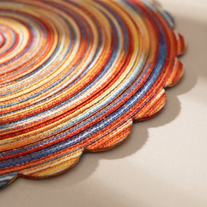 Ownkoti Nordic Retro Rainbow Woven Linen Placemats - image 5