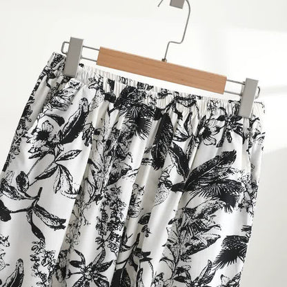 Ownkoti Monochrome Botanical Print Pajama Set - image 7