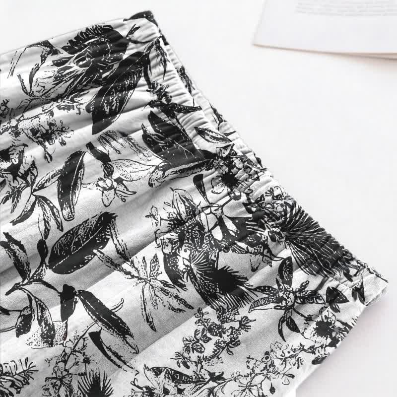 Ownkoti Monochrome Botanical Print Pajama Set - image 8