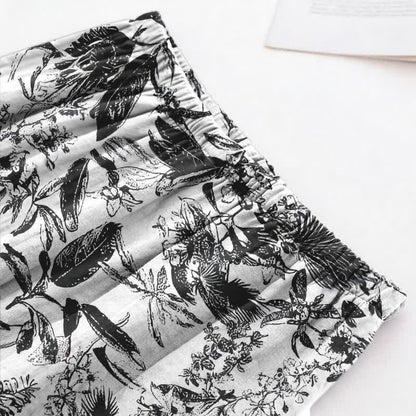 Ownkoti Monochrome Botanical Print Pajama Set - image 8