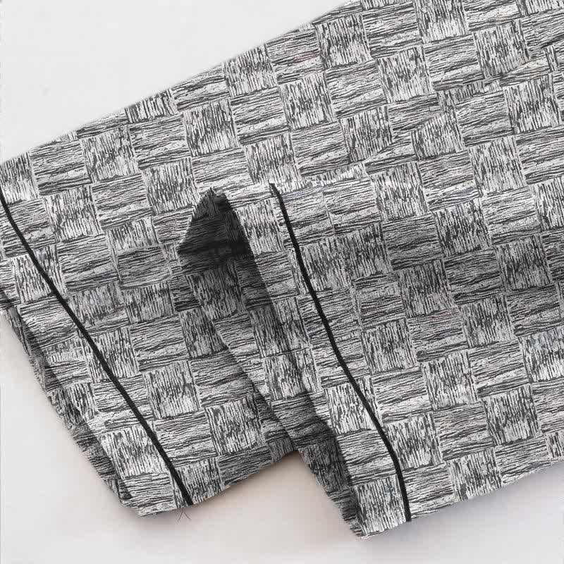 Ownkoti Gray Abstract Linear Cotton Pajama Set - image 5