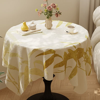 Ownkoti Country Style Botanical Leaf Print Tablecloth - Beige - 55" x 87" - image 0