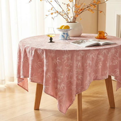Ownkoti Pink Elegant Bamboo Jacquard Tablecloth - image 2