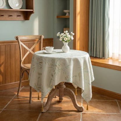 Ownkoti Elegant Bamboo Leaf Tassel Tablecloth - image 2