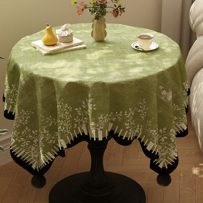 Ownkoti Green Botanical Leaf & Butterfly Tablecloth - Green - 55" x 87" - image 0