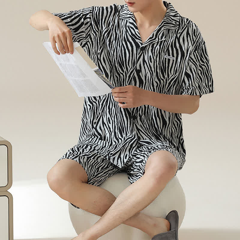 Ownkoti Unisex Zebra Print Modal Pajama Set - image 1