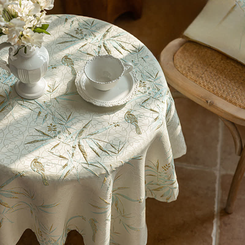 Ownkoti Elegant Bamboo Leaf Tassel Tablecloth - image 7
