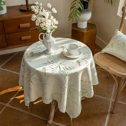 Ownkoti Elegant Bamboo Leaf Tassel Tablecloth - image 4