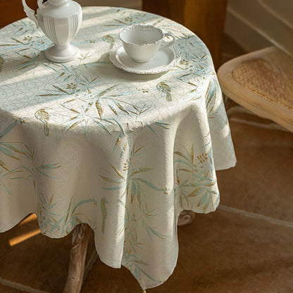 Ownkoti Elegant Bamboo Leaf Tassel Tablecloth - image 6