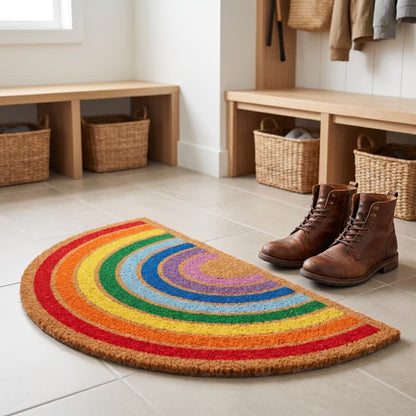 Ownkoti Rainbow Non-Slip Entryway Coir Area Rug - image 4