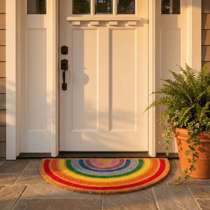 Ownkoti Rainbow Non-Slip Entryway Coir Area Rug - 39'' × 47'' - image 0