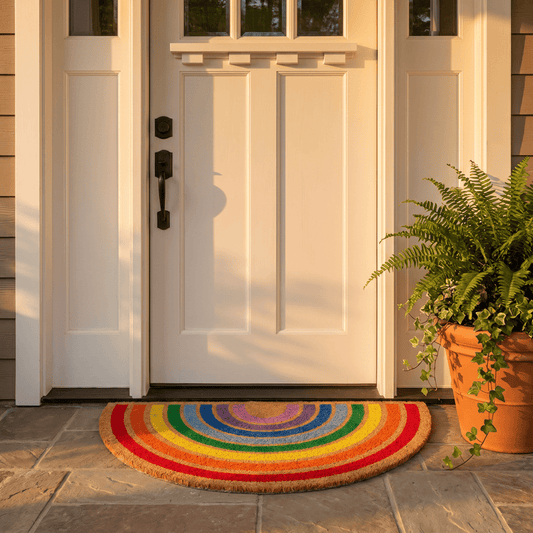 Ownkoti Rainbow Non-Slip Entryway Coir Area Rug - 39'' × 47'' - image 0