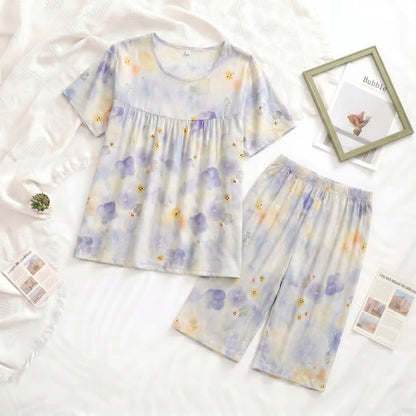 Ownkoti Misty Blue Floral Loungewear Set - image 1