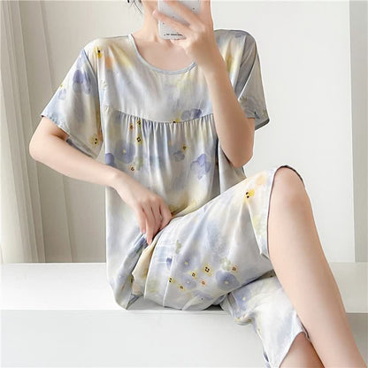 Ownkoti Misty Blue Floral Loungewear Set - image 2