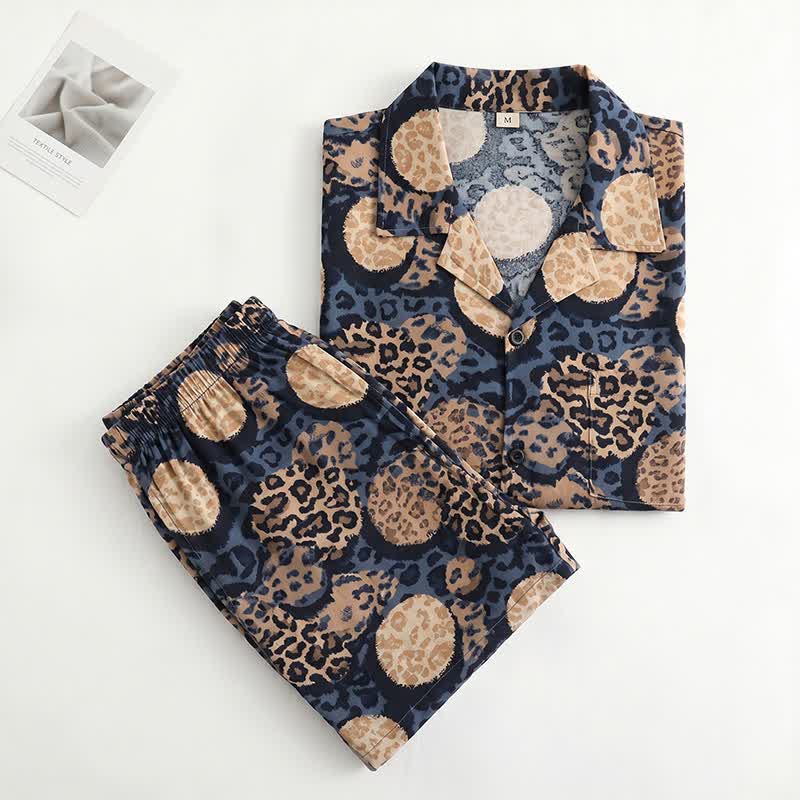 Ownkoti Navy Leopard Print Loungewear Set - image 1