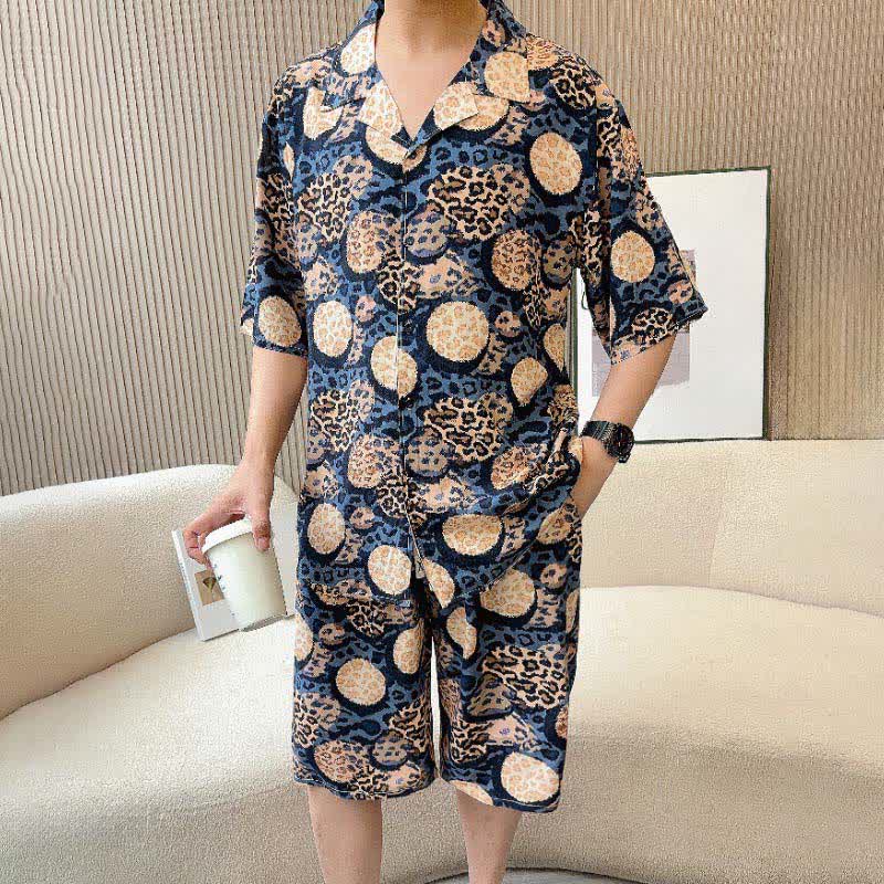 Ownkoti Navy Leopard Print Loungewear Set - image 2