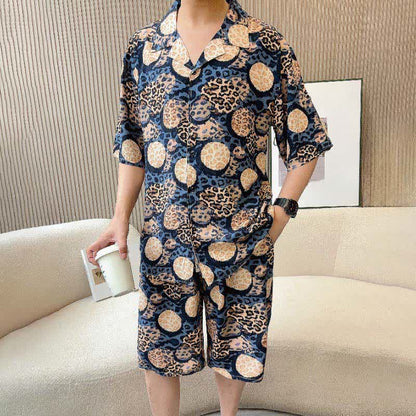 Ownkoti Navy Leopard Print Loungewear Set - image 2