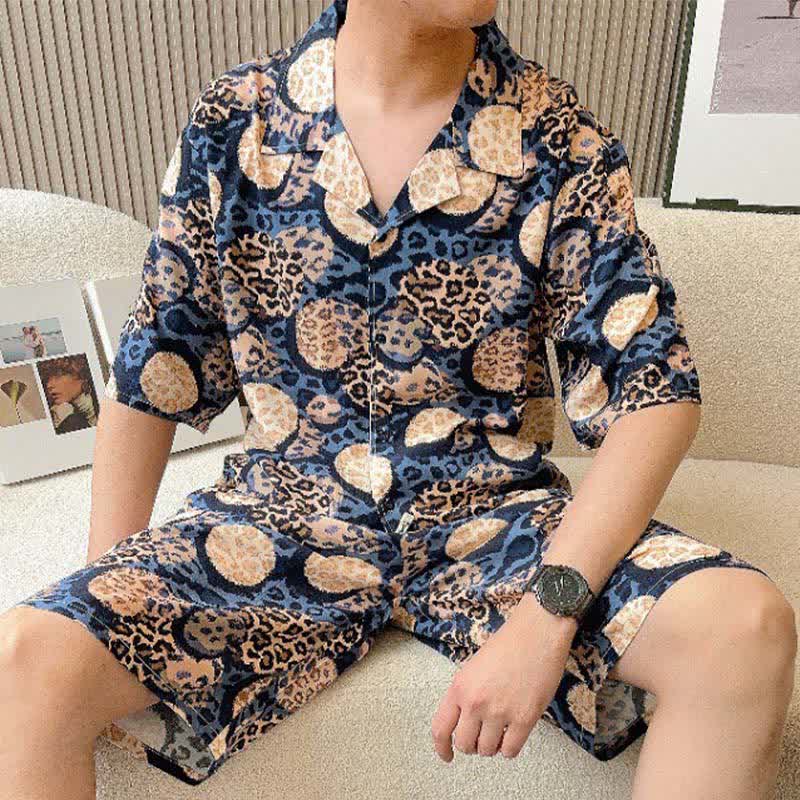 Ownkoti Navy Leopard Print Loungewear Set - image 3
