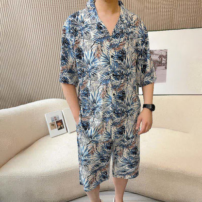 Ownkoti Tropical Leaf Print Loungewear Set - image 2