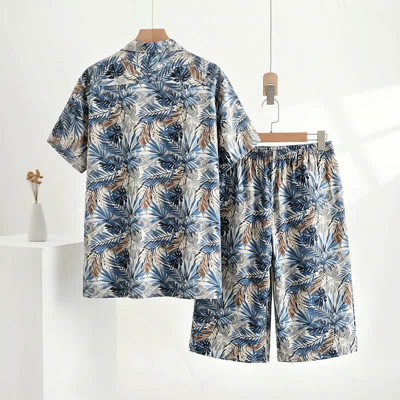 Ownkoti Tropical Leaf Print Loungewear Set - image 4