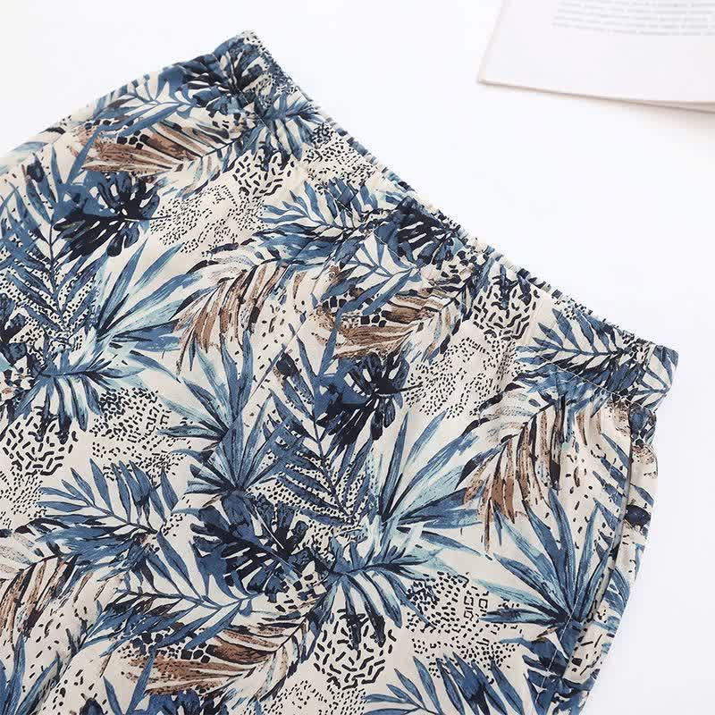 Ownkoti Tropical Leaf Print Loungewear Set - image 6